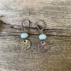 Hammered disk earrings